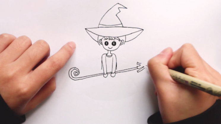 Halloween witch drawing ideas