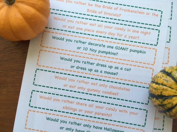 Would You Rather Halloween Questions