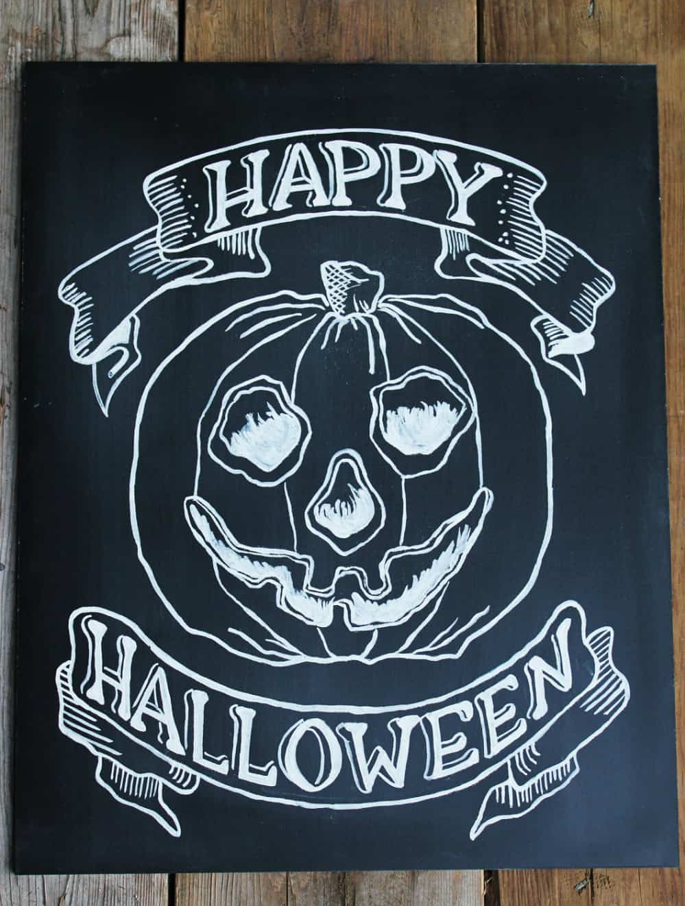 pumpkin head halloween chalkboard ideas