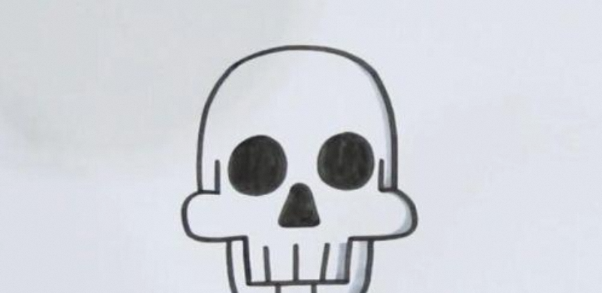 Halloween skull head drawing ideas