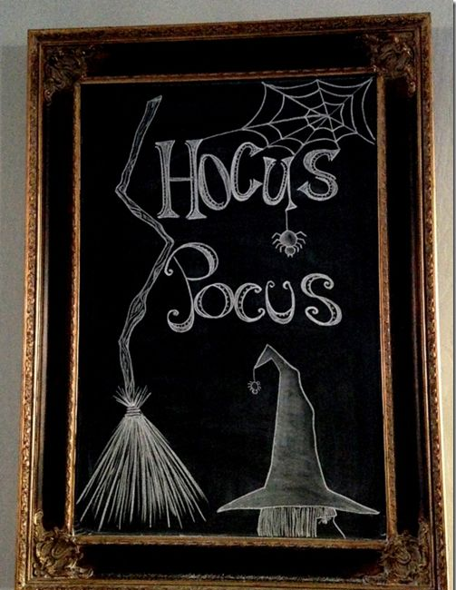 Witch hat Halloween chalkboard ideas