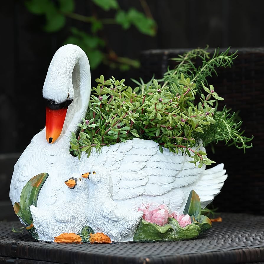 Swan-shaped Planter 