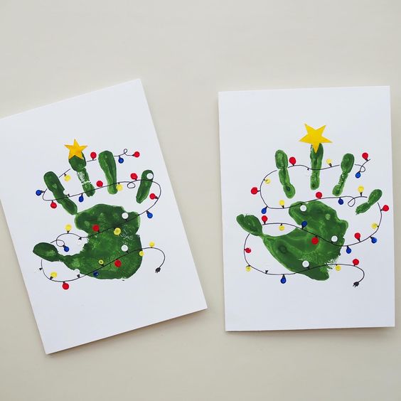 Christmas Handprint Drawing christmas gift ideas for parents from preschoolers