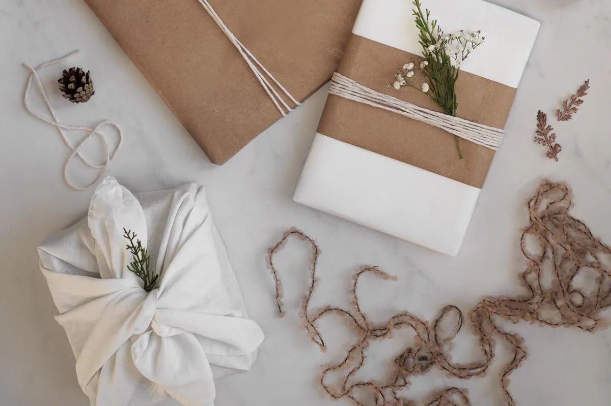 beautiful christmas gift wrapping Luxurious and tactile materials