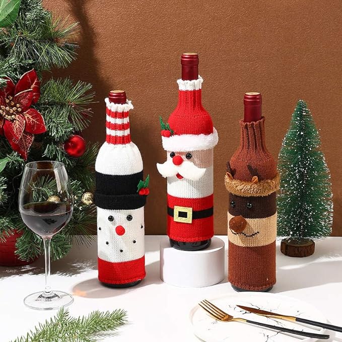 Reindeer Christmas Wine Bottle Cover