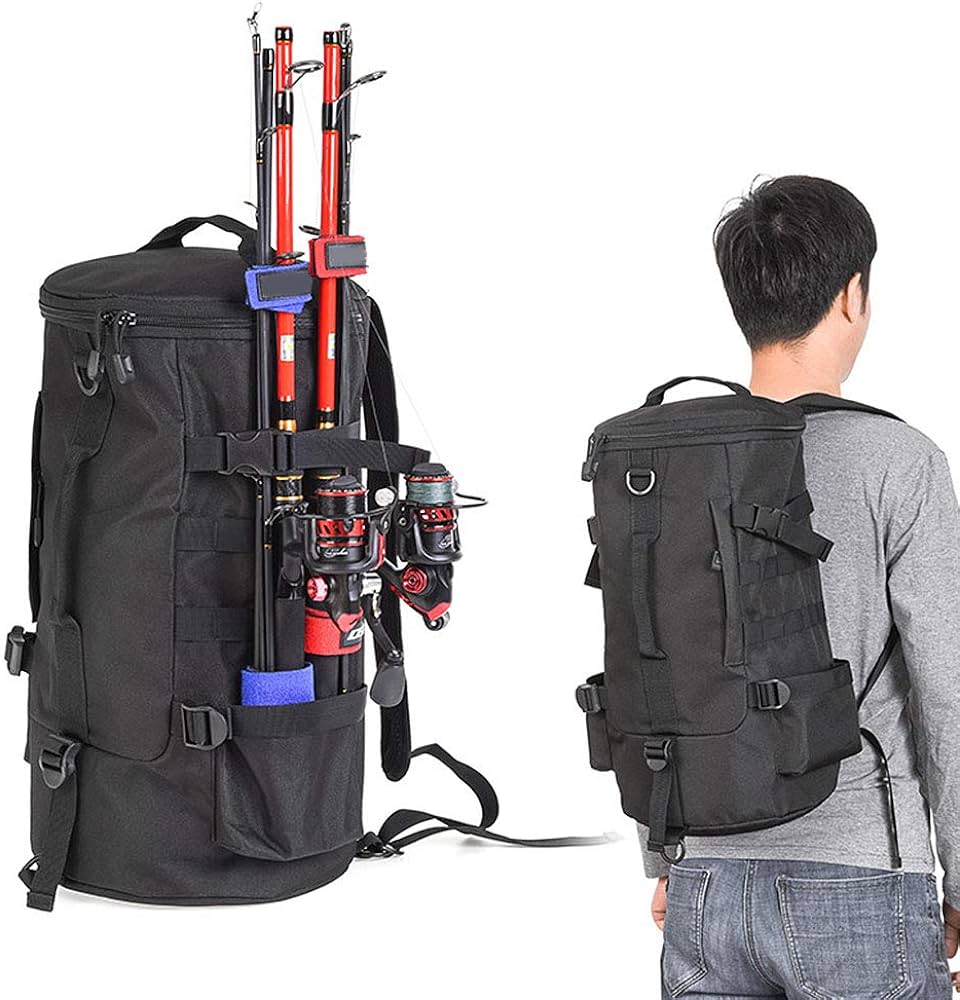 fishing bag with rod holder