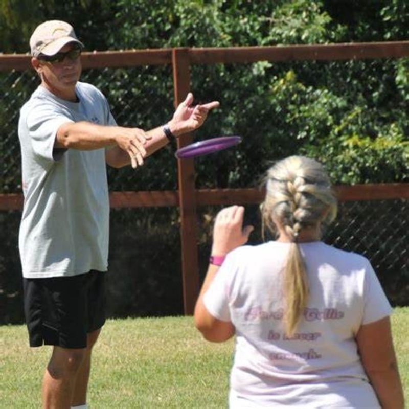 Backhand frisbee throw